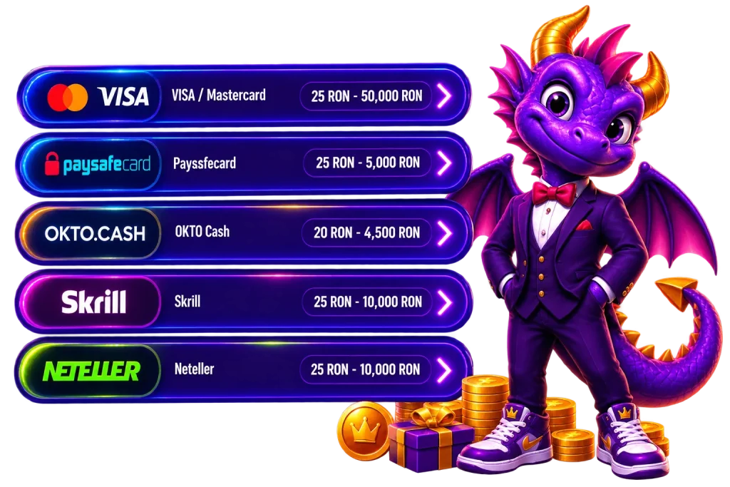 Metode plată casino